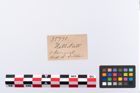 Etikett zu Bronzerippenkopfnadel (NHMW-PRAE-035772)